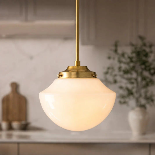 Grrit Modern Classic Milk Glass Pendant Light