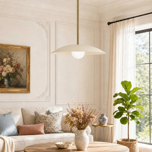 Halley Mid-Century Metal Disc Pendant Light