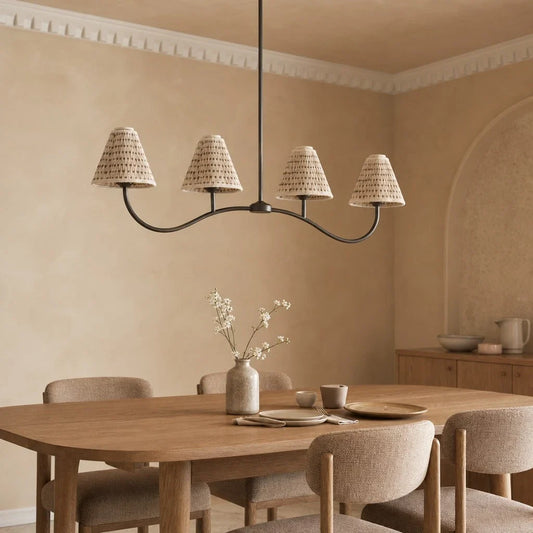 Drenor Retro Pleated Pattern Fabric Chandelier