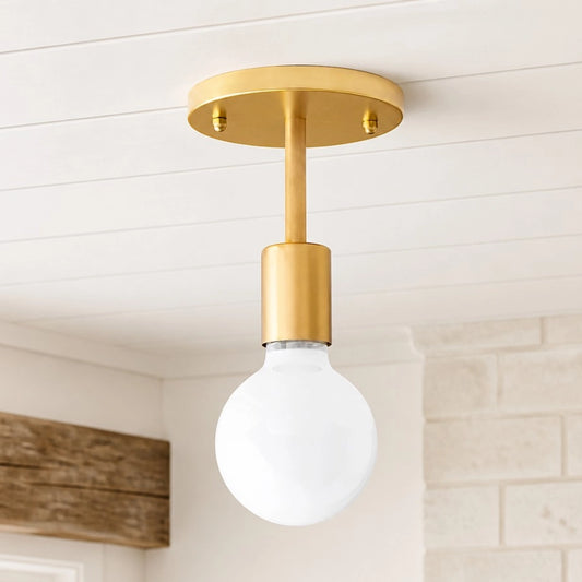 Hesperia Minimalist Opal Globe Ceiling Light