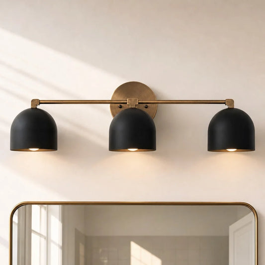 Hestin Nordic Metal Deep Ball Vanity Wall Sconce