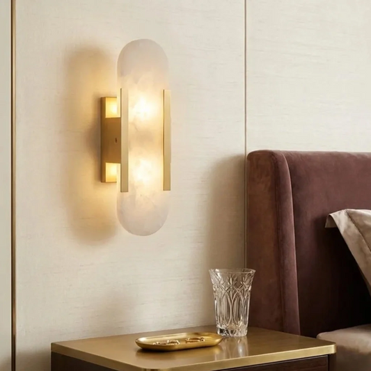 Hildur Modern Alabaster Vertical Wall Sconce