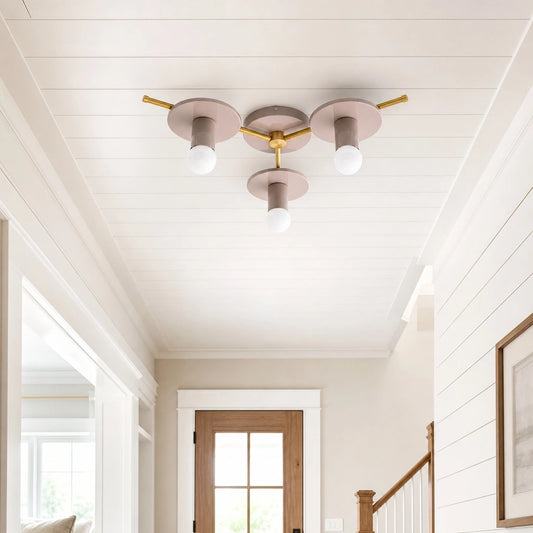 Humbert Modern Geometric Colorful 3-Light Ceiling / Wall Light