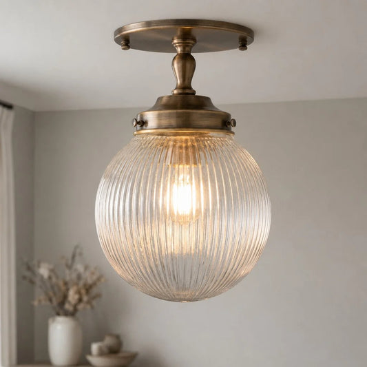 Hylo Retro Industrial Metal Sphere Ceiling Light