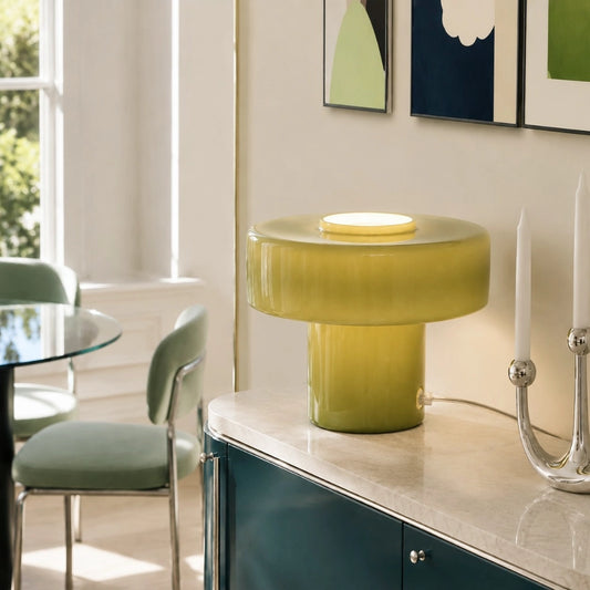 Solthra Modern Colorful Glass Mushroom Table Lamp