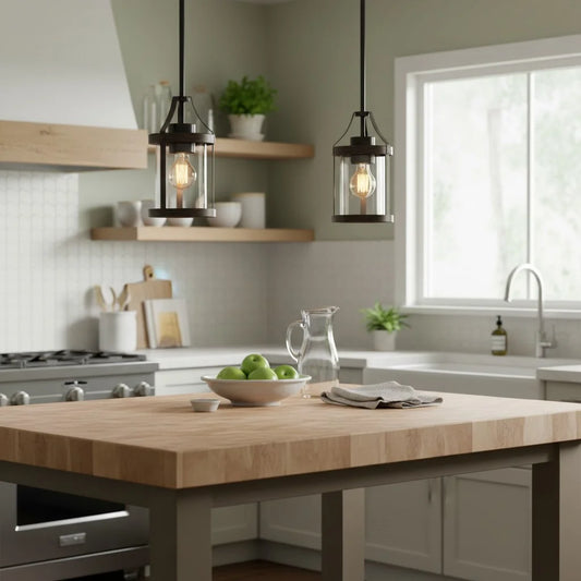 Industrial Farmhouse Cylinder Metal Pendant Light