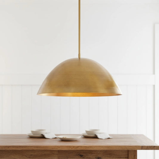 Rhys Industrial Metal Dome Pendant Light
