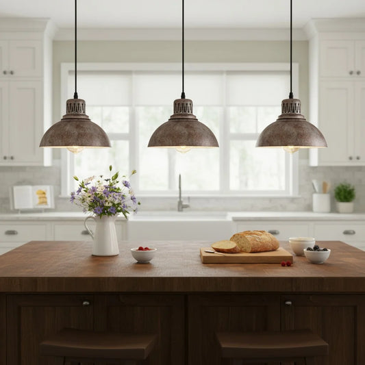 Industrial Vintage Metal Dome Pendant Light