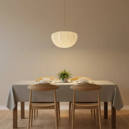 Ingrid Minimalist Linen Pendant Light