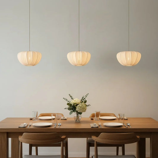 Ingrid Minimalist Linen Pendant Light