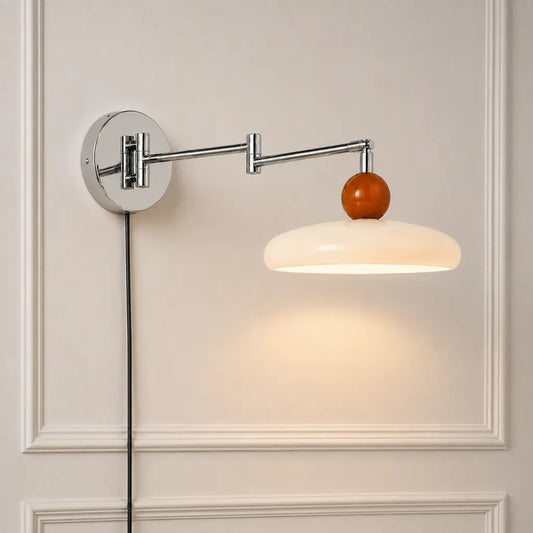 Janeka Modern Glossy Metal Adjustable Swing Arm Wall Light