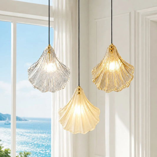 Jareth Modern Luxury Glass Shell Pendant Light