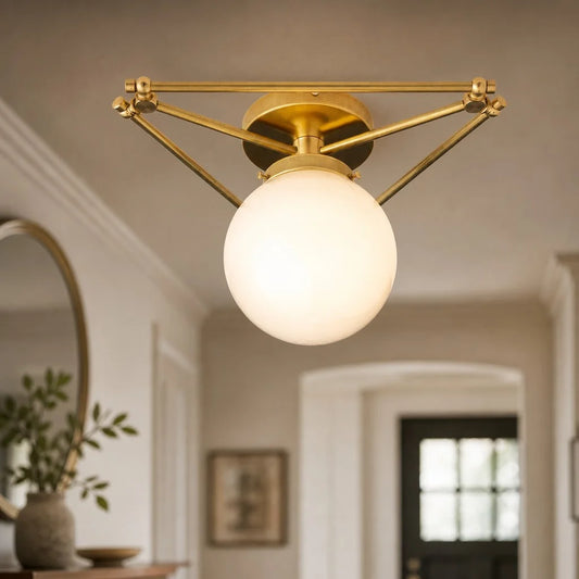 Jaspe Modern Multi‑Use Milk Glass Globe Ceiling/Wall Light