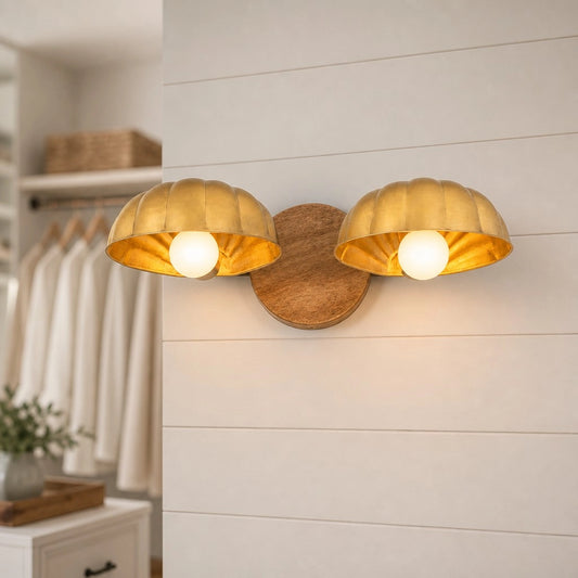 Jovelle Modern Seashell Metal Wall Sconce
