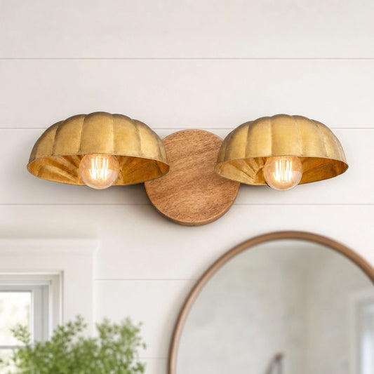 Jovelle Modern Seashell Metal Wall Sconce