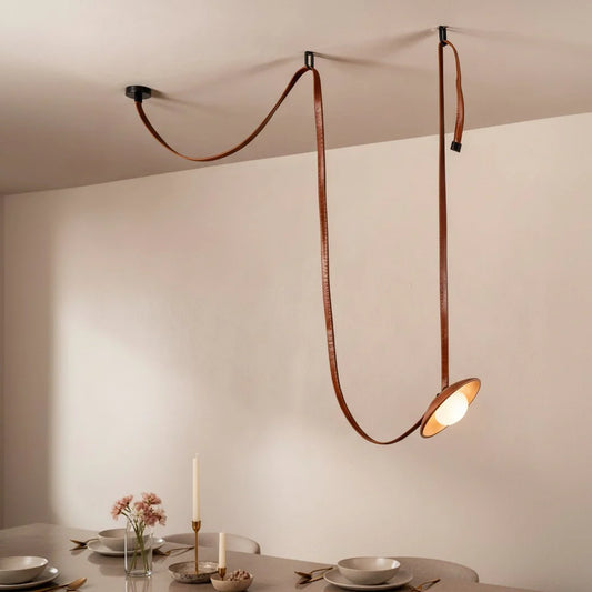 Judith Modern Ceylon Travertine Belt Chandelier
