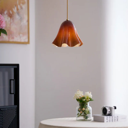 Juno Mid-Century Modern Seashell Glass Pendant Light