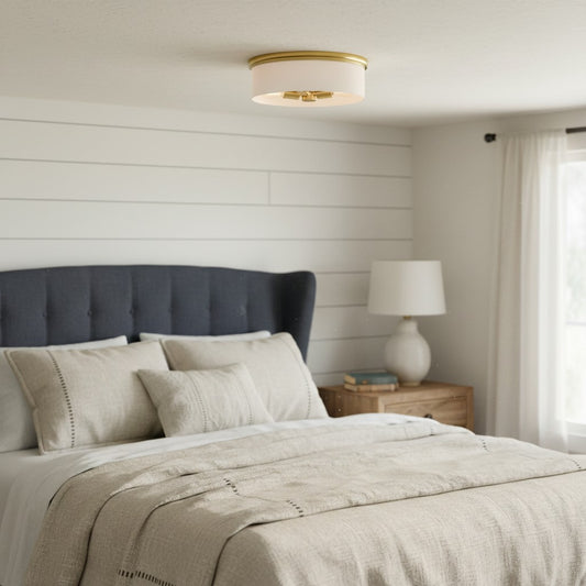 Modern Milk Glass Flush Mount Ceiling Light