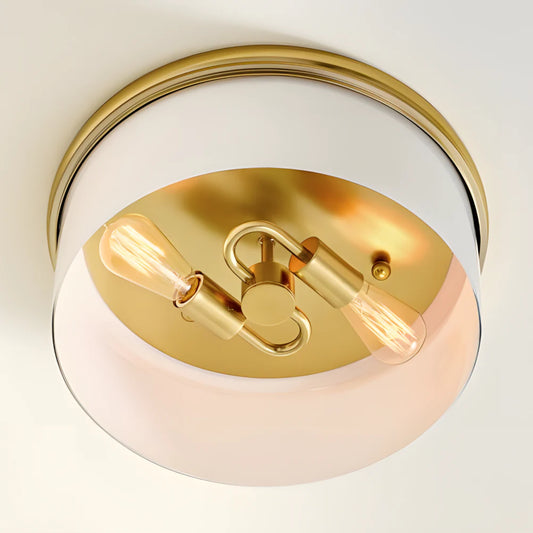 Kael Modern Milk Glass Flush Mount