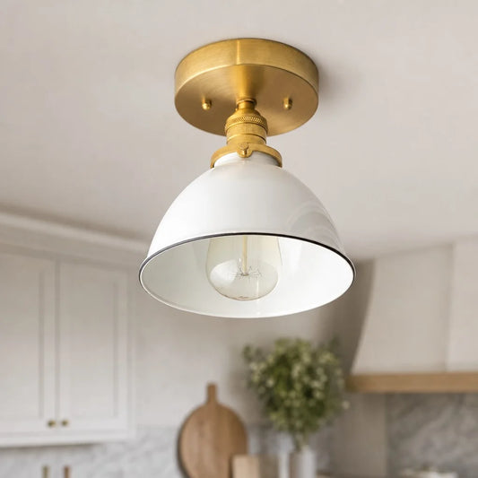 Kaelin Modern Enamel Dome Ceiling Light