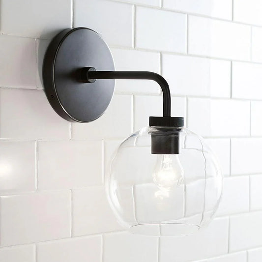 Kaia Modern Globe Glass Wall Sconce