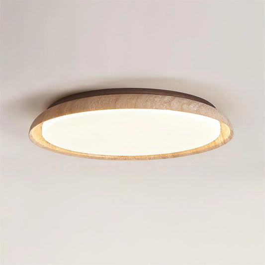 Kairi Scandinavian Travertine Round Ceiling Light