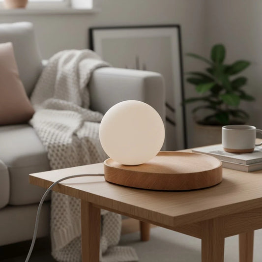 Katri Minimalist Opaline Globe Table Lamp