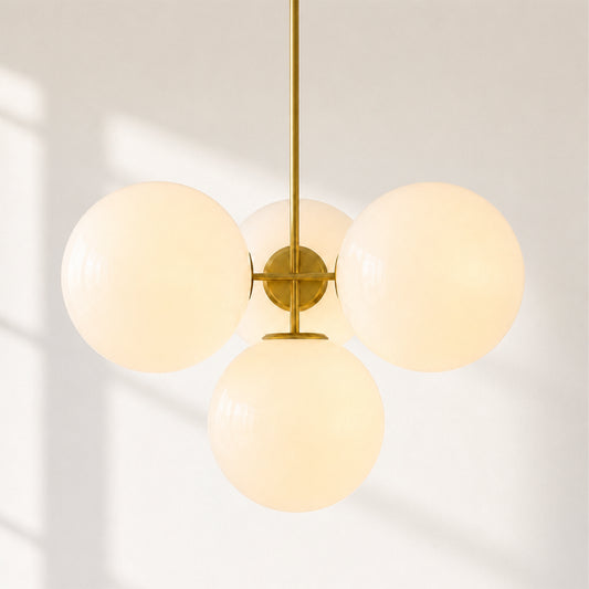 Kelsey Modern 4 Lights Glass Chandelier