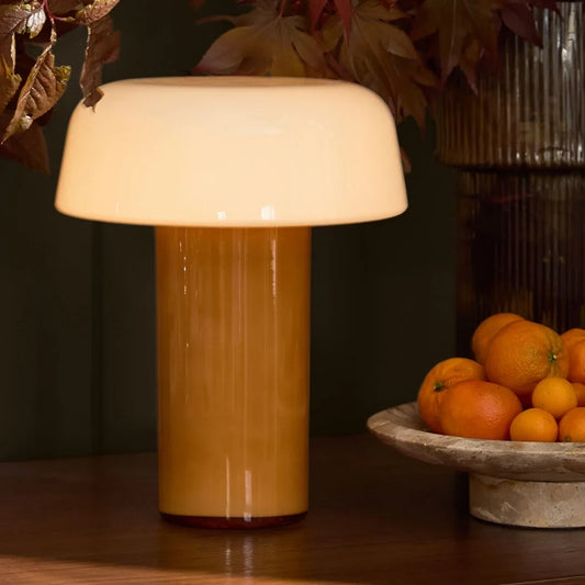 Lachesis Modern Geometric Mushroom Colorful Glass Table Lamp