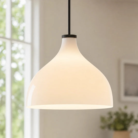 Laken Modern Milk Glass Pendant Light