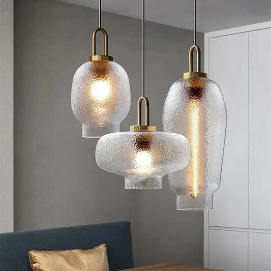 Lena Retro Clear Glass Pendant Light