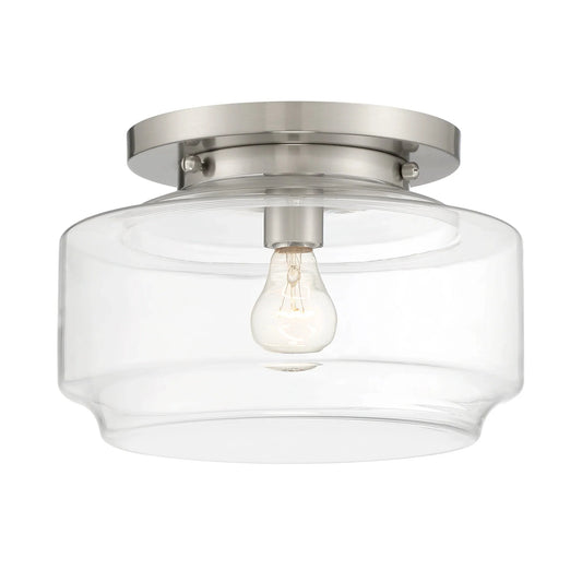 Lena Modern Brass Clear Glass Flush Mount Ceiling Light