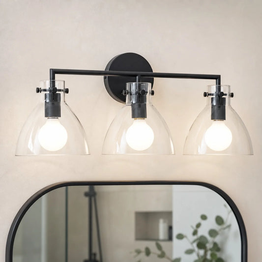 Lennox Industrial Glass Metal Ball Wall Light