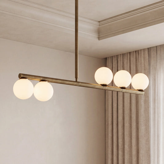 Lenore Modern Metal Linear Globe Chandelier