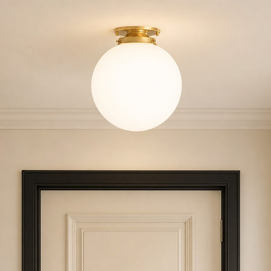 Liorenne Modern Flush Mount Glass Globe Ceiling Light