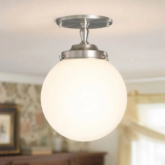Lucli Modern Minimalist Glass Globe Ceiling Light