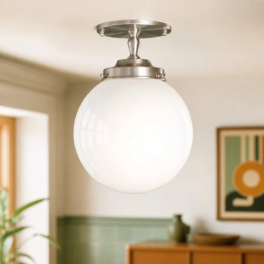 Lucli Modern Minimalist Glass Globe Ceiling Light
