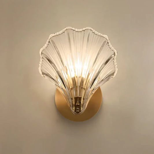 Rheia Modern Creative Shell Glass Wall Sconce