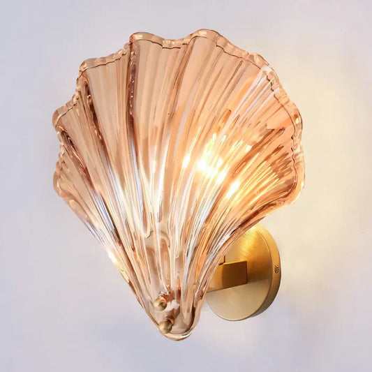 Rheia Modern Creative Shell Glass Wall Sconce