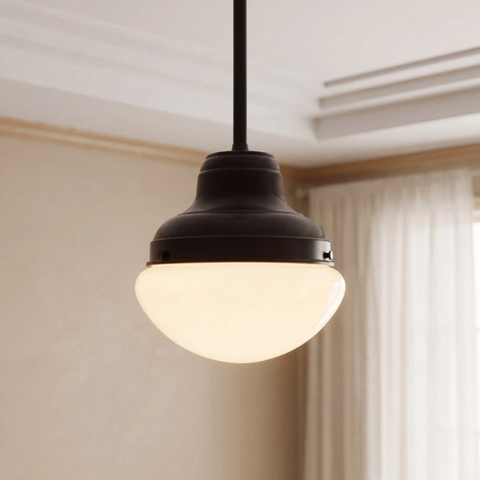 Maeve Industrial Metal Dome Globe Pendant Light