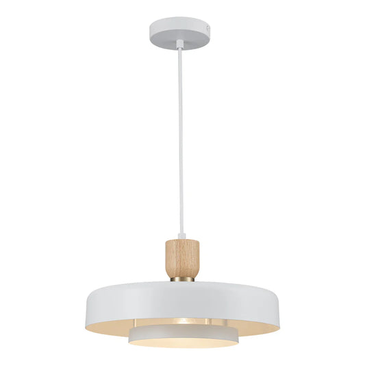 Maren Nordic 1-Light  White Tiered Pendant Light