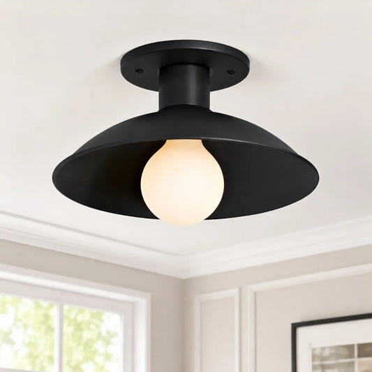 Merewen Minimalist Scandinavian Metal Flush Mount Ceiling Light