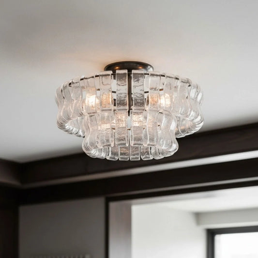 Meron Modern Double Layer Glass Ceiling Light