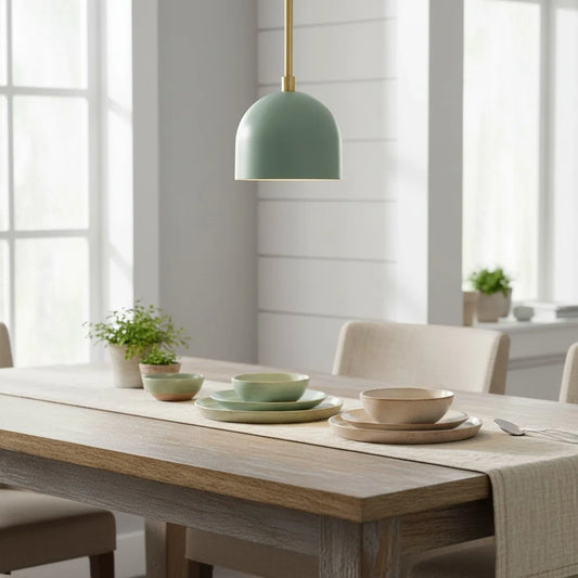 Metio Modern Scandinavian Metal Dome Pendant Light