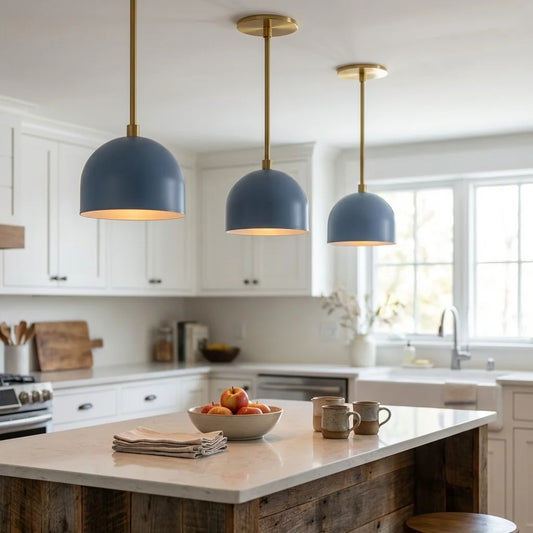 Metio Modern Scandinavian Metal Dome Pendant Light