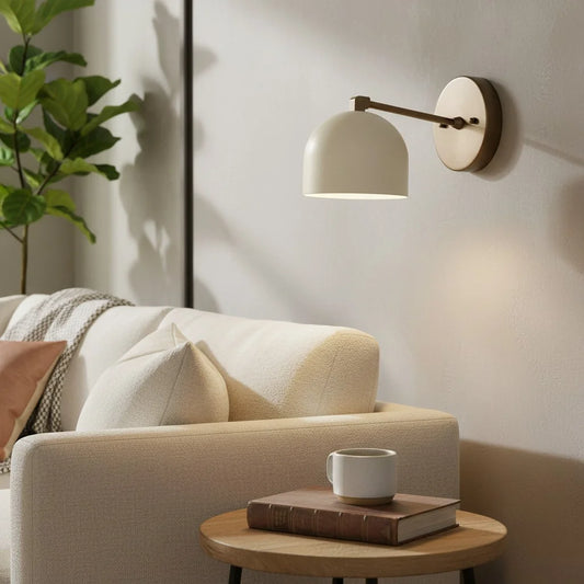 Metio Vintage Metal Dome Wall Sconce