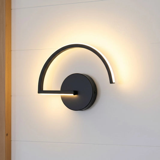 Minimalist Semi-Circle Metal Wall Light