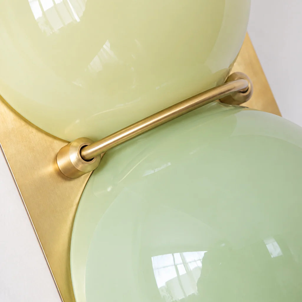 Mira Two Globe Glass Plug-in Wall Sconce - product detail