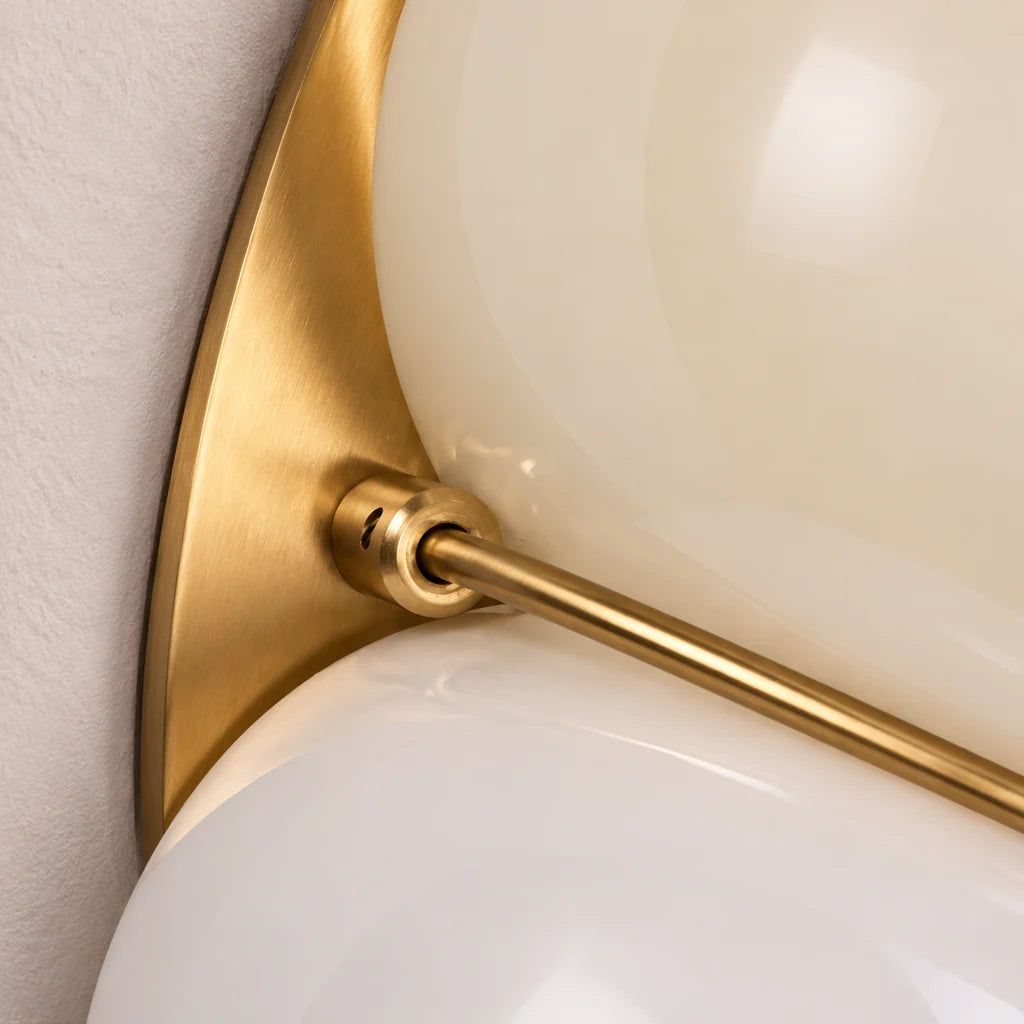 Mira Two Globe Glass Plug-in Wall Sconce - product detail