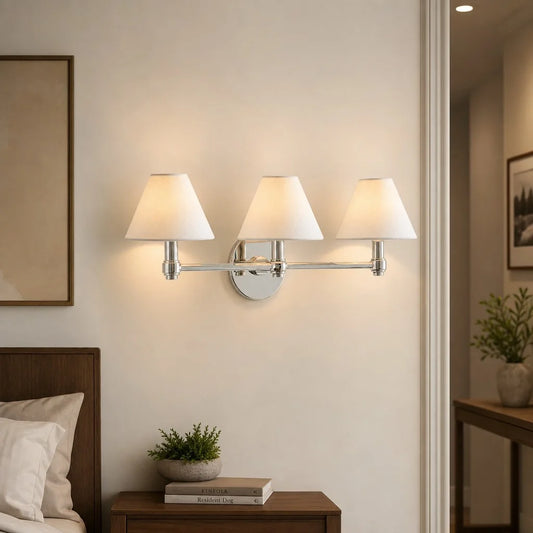 Miro Modern Triple Metal Aged Brass Sconce